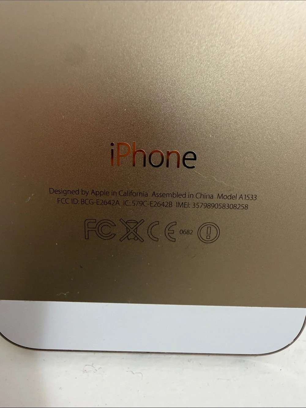 Apple iPhone Model A1533 Gold Activation Locked -- Collector's Item.